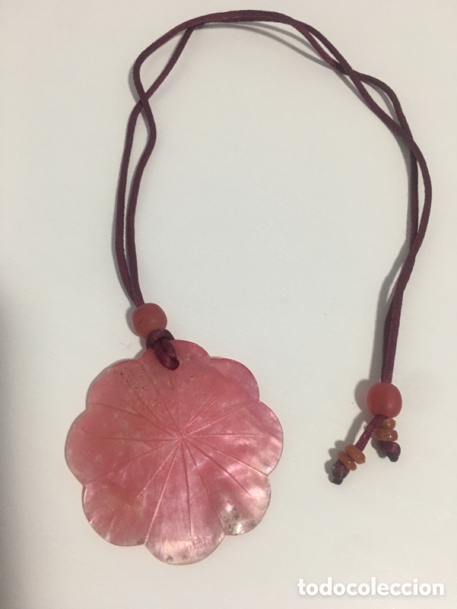 Coleccionismo: Colgante n&aacute;car rosado - Foto 3