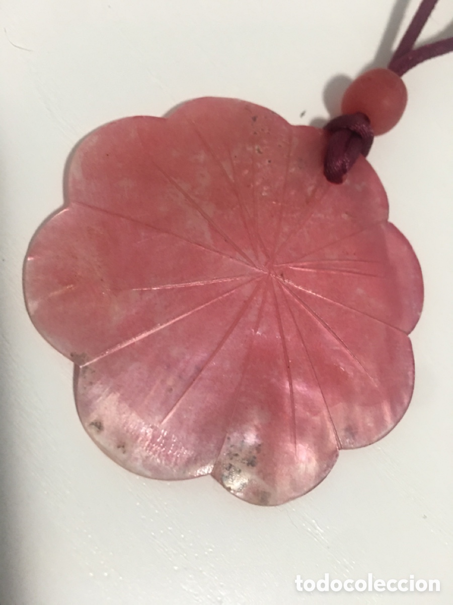 Coleccionismo: Colgante n&aacute;car rosado - Foto 5