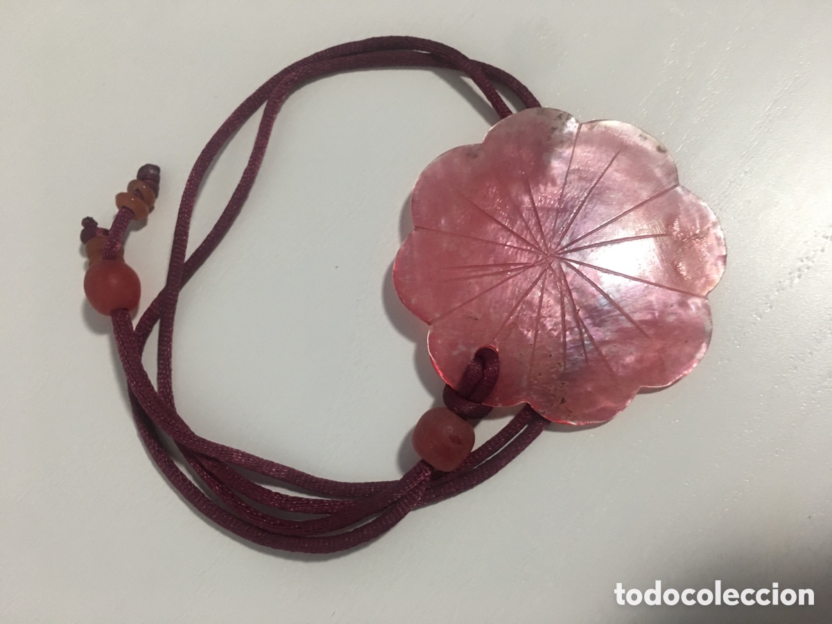 Coleccionismo: Colgante n&aacute;car rosado - Foto 7