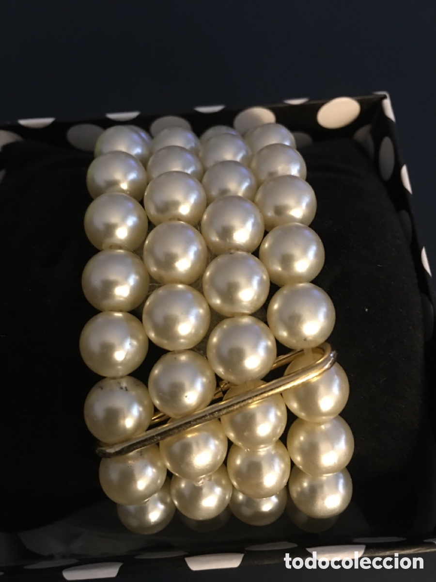 Coleccionismo: Pulsera perlas 4 filas - Foto 2