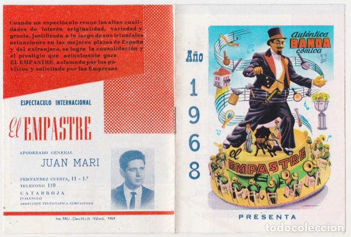 Coleccionismo: PROGRAMA ESPECTACULO EL EMPASTRE - CATARROJA (VALENCIA) - 1968 - Foto 1