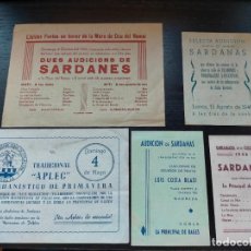Coleccionismo: ANTIGUOS 4 FOLLETOS / PROGRAMAS DE SARDANAS / APLEC FIESTAS DEL REMEI MANRESA AÑO 1944