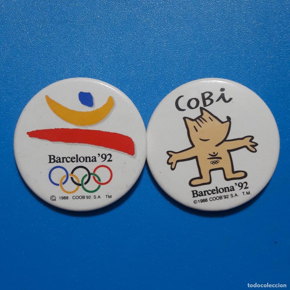 Coleccionismo: Lote 2 chapas Barcelona 92 Cobi