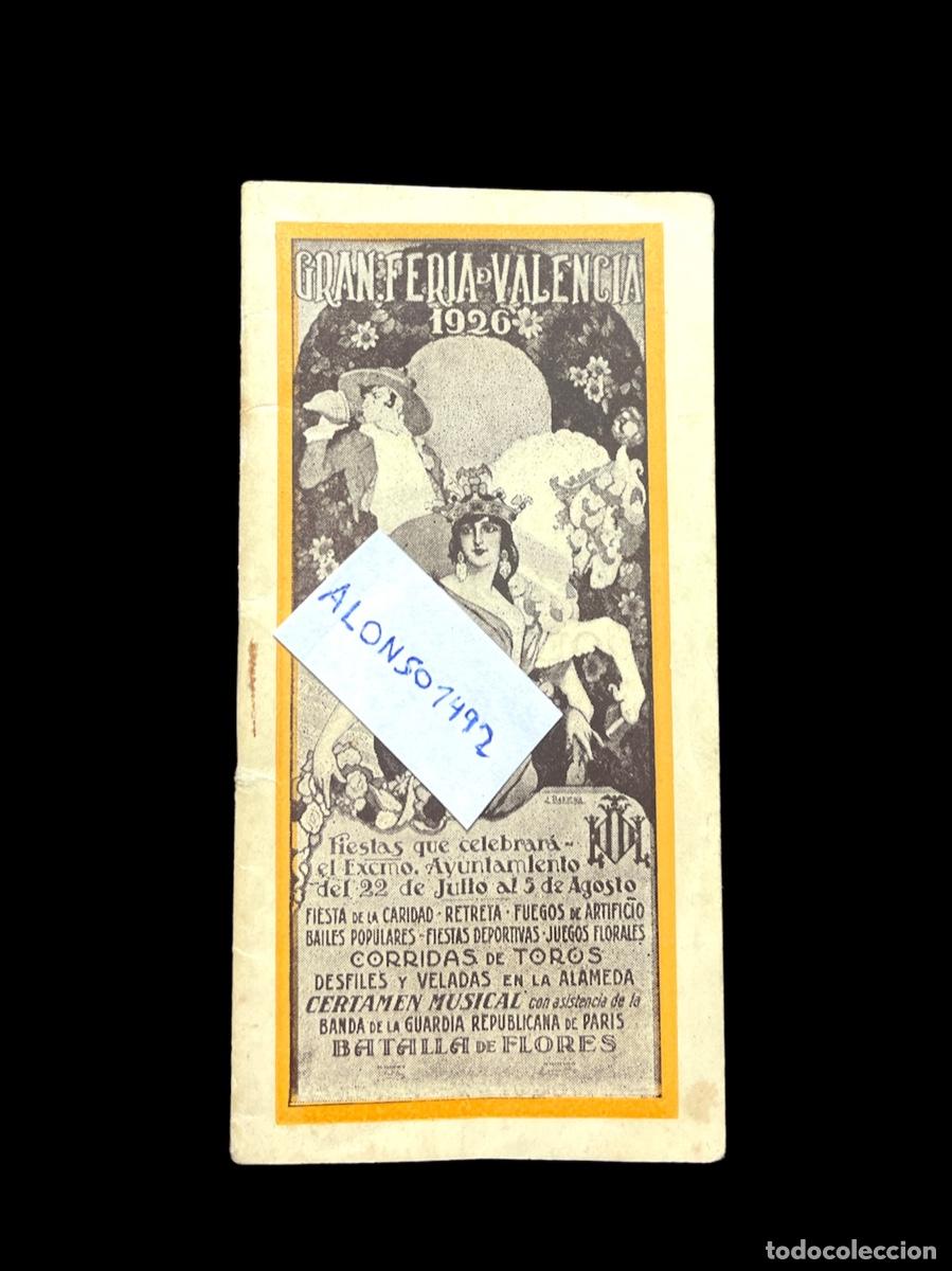 Coleccionismo: Programa Oficial - Gran Feria de Valencia 1926 - Foto 1
