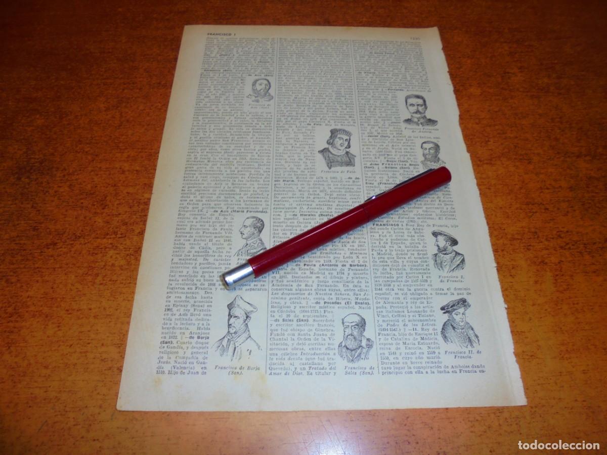 Coleccionismo: L&Aacute;MINA ANTIGUO DICCIONARIO: FRANCISCO DE FOIX. DE ASIS. SAN FCO. DE BORJA. S. FCO. JAVIER. FCO. I&ordm;