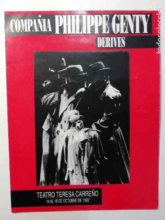 Coleccionismo: Programa de mano Derives Compa&ntilde;&iacute;a Philippe Genty Teatro Teresa Carre&ntilde;o Caracas 1992 T&iacute;teres