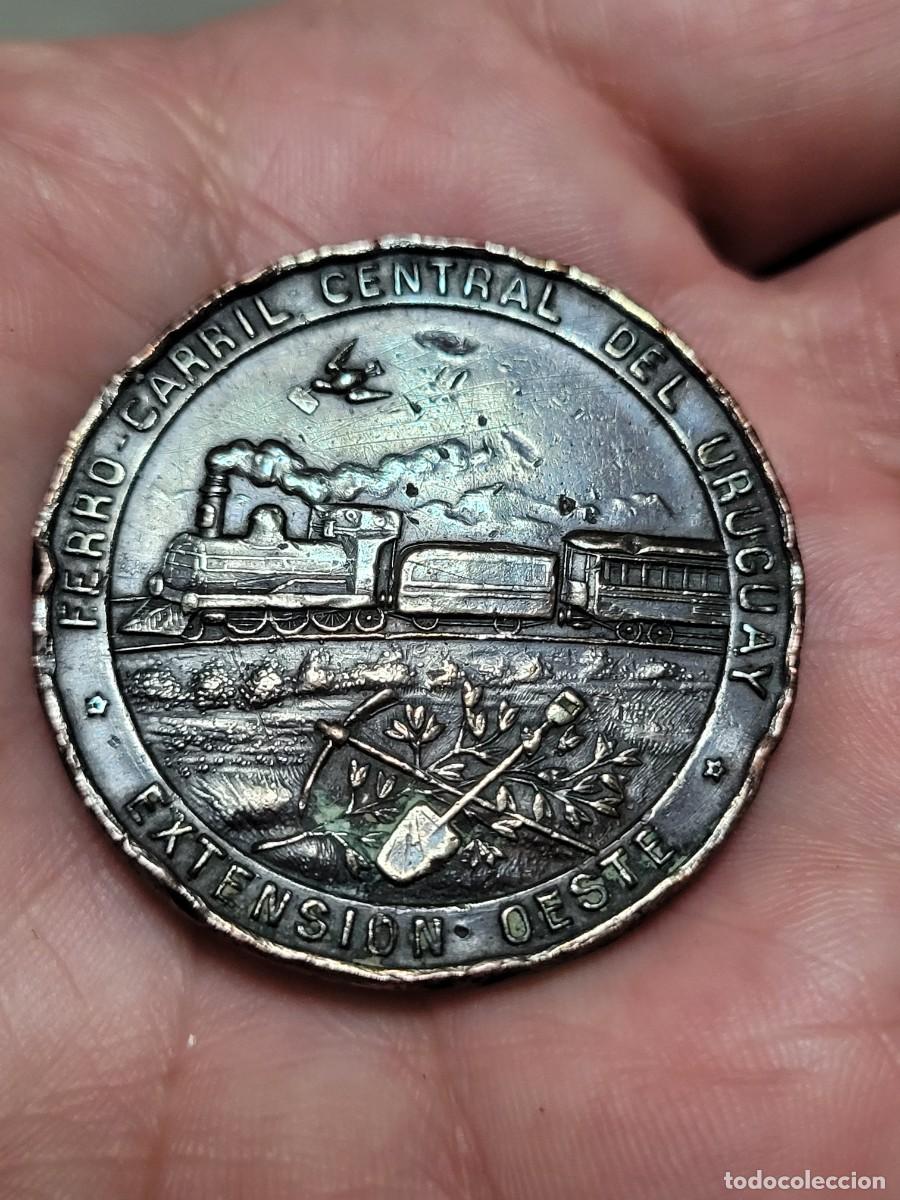 Coleccionismo: MEDALLA DE MESA FERROCARRIL CENTRAL URUGUAY - Foto 1