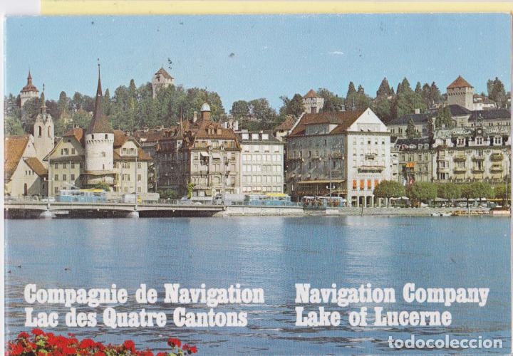 Collectionnisme: SUIZA, LUCERNA, MAPA PLEGADO PUBLICITARIO DEL lago de los Cuatro Cantones