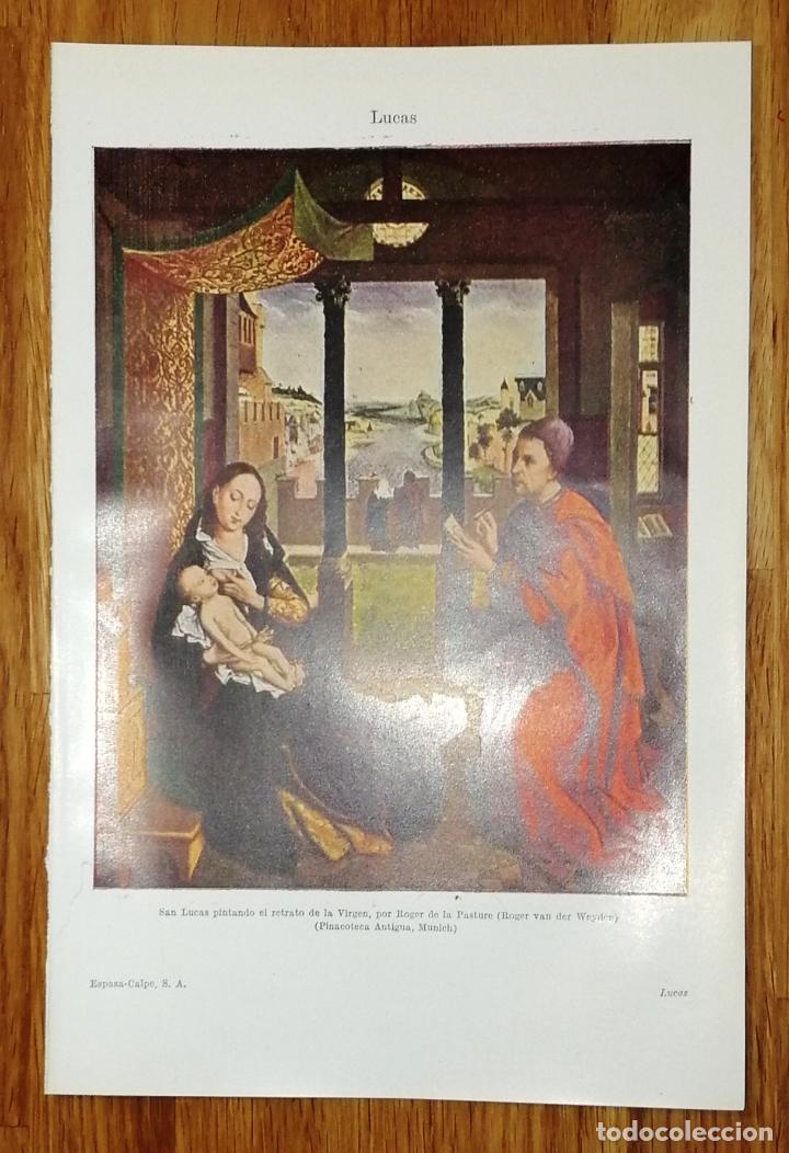 Coleccionismo: L&Aacute;MINA. LUCAS : San Lucas pintando el retrato de la Virgen / Roger de la Pasture. Espasa-Calpe, 1922