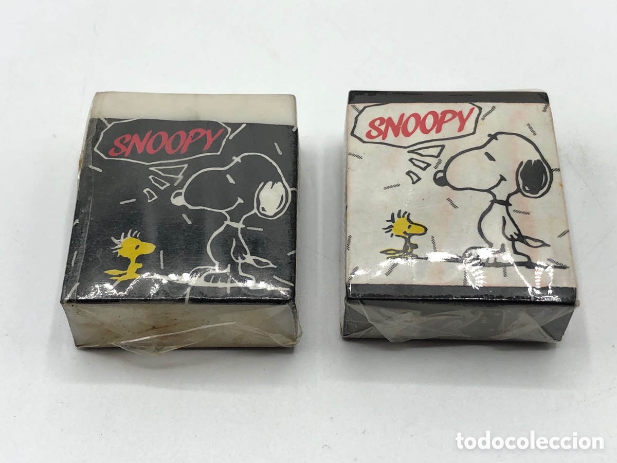 Coleccionismo: SNOOPY DOS GOMA DE BORRAR PRECINTADAS A&Ntilde;OS 80&rsquo;s.