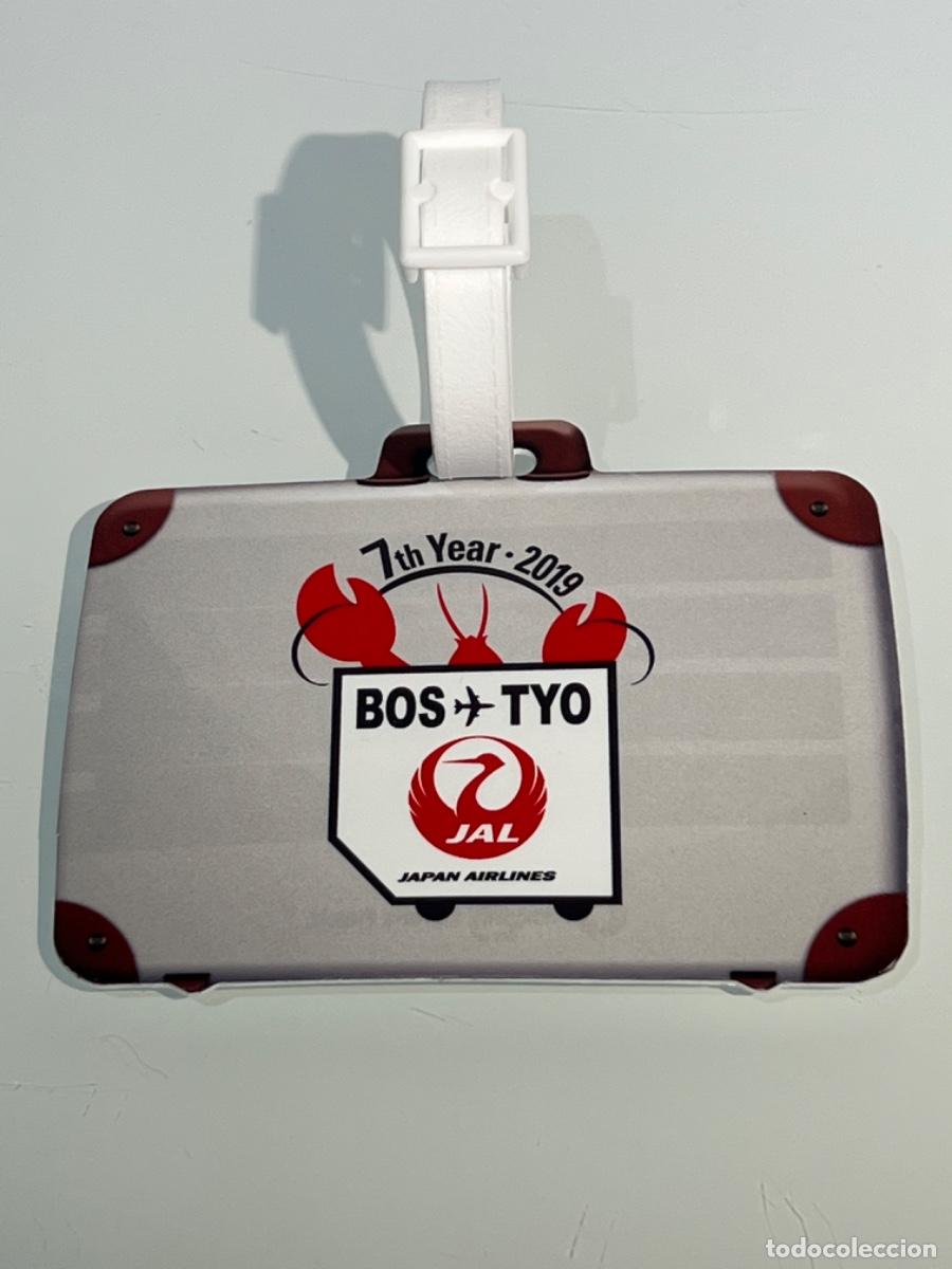 Coleccionismo: JAL (L&iacute;neas A&eacute;reas Japon). Identificador maleta. 7o Aniversario Vuelo Directo Boston - Tokio. 2019.