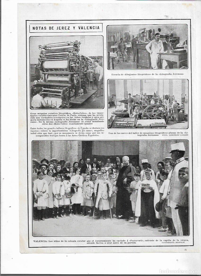Colecionismo: A&Ntilde;O 1913 RECORTE PRENSA LITOGRAFIA JEREZANA LAS ARTES GRAFICAS EN JEREZ MAQUINA ROTATIVA ROTOCALCO