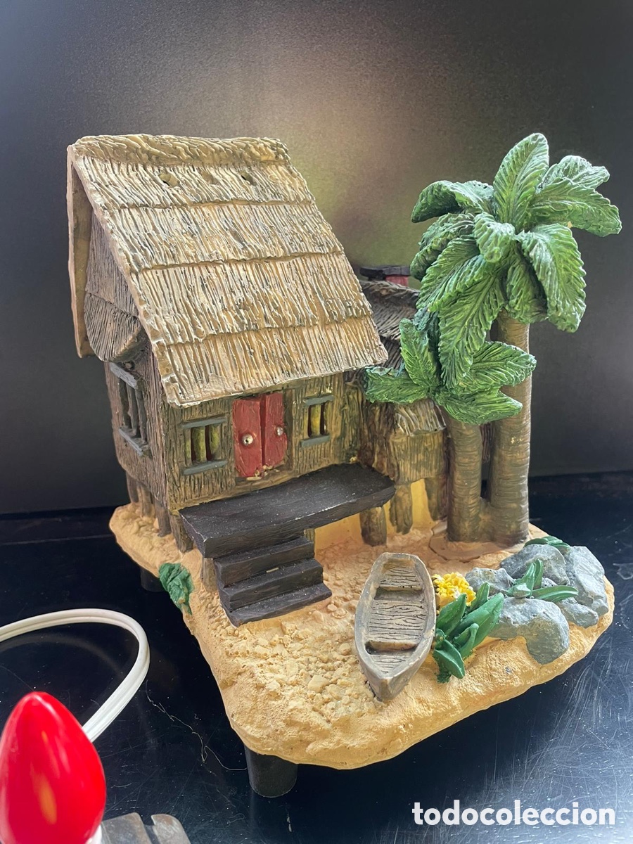 Coleccionismo: Figura de casa con luz - Foto 2