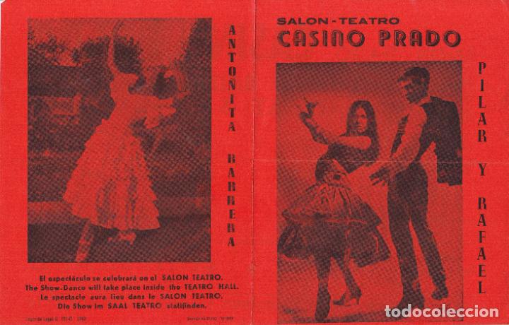 Coleccionismo: PROGRAMA DE ACTOS DEL GRAN BAILE ESPECTACULO CELEBRADO SALON TEATRO CASINO PRADO - SITGES -1963