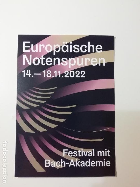 Coleccionismo: Folleto Europ&auml;ische Notenspuren Festival mit Bach-Akademie Leipzig 2022