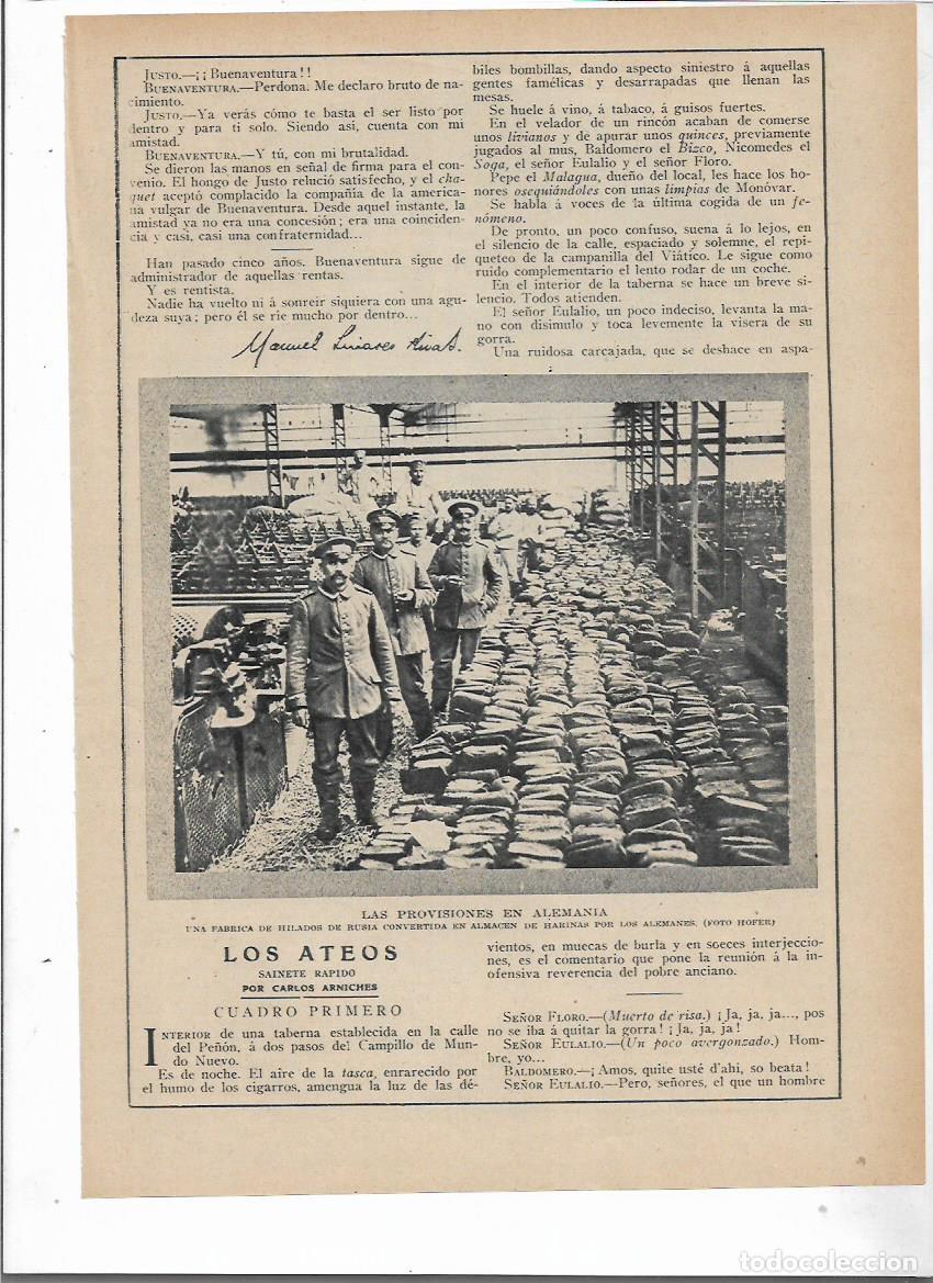 Collectionnisme: 1915 PRIMERA GUERRA MUNDIAL PROVISIONES ALEMANIA FABRICA HILADOS DE RUSIA CONVERTIDA ALMACEN HARINA