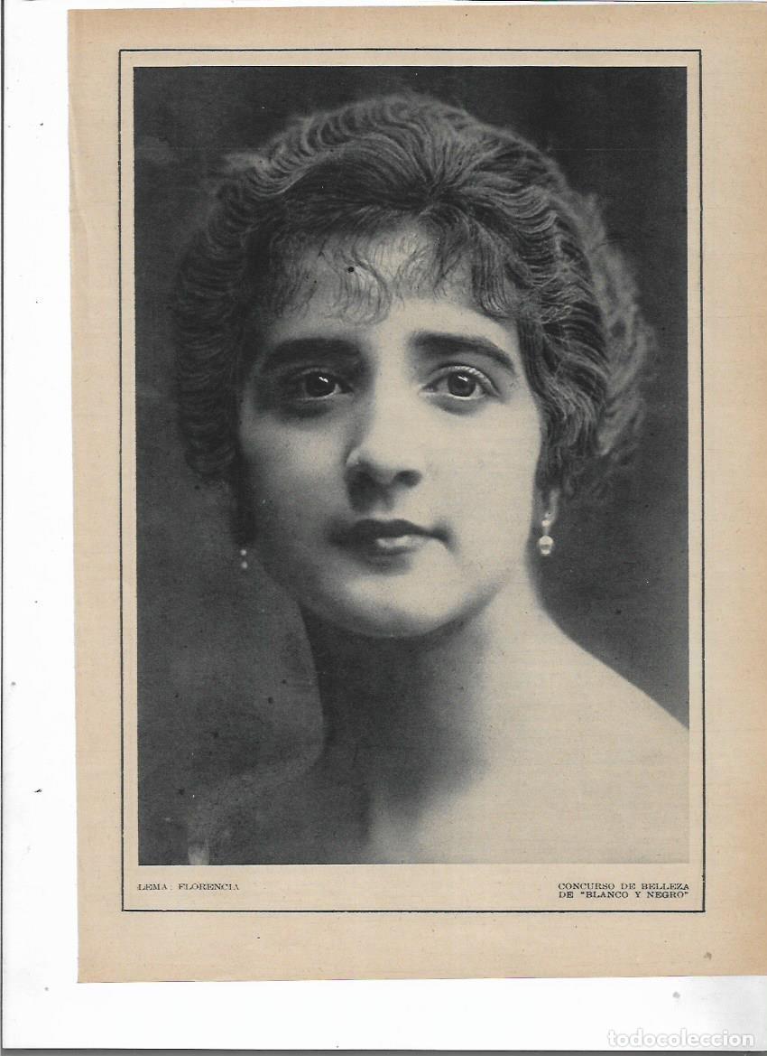 Sammelleidenschaft Papier: A&Ntilde;O 1915 RECORTE PRENSA CONCURSO DE BELLEZA FOTOGRAFIA LEMA FLORENCIA