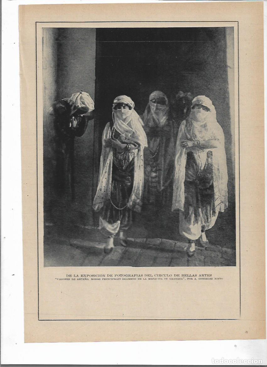 Sammelleidenschaft Papier: A&Ntilde;O 1915 RECORTE PRENSA FOTOGRAFIA GONZALEZ NIETO VISIONES DE ANTA&Ntilde;O MORAS SALIENDO MEZQUITA GRANADA