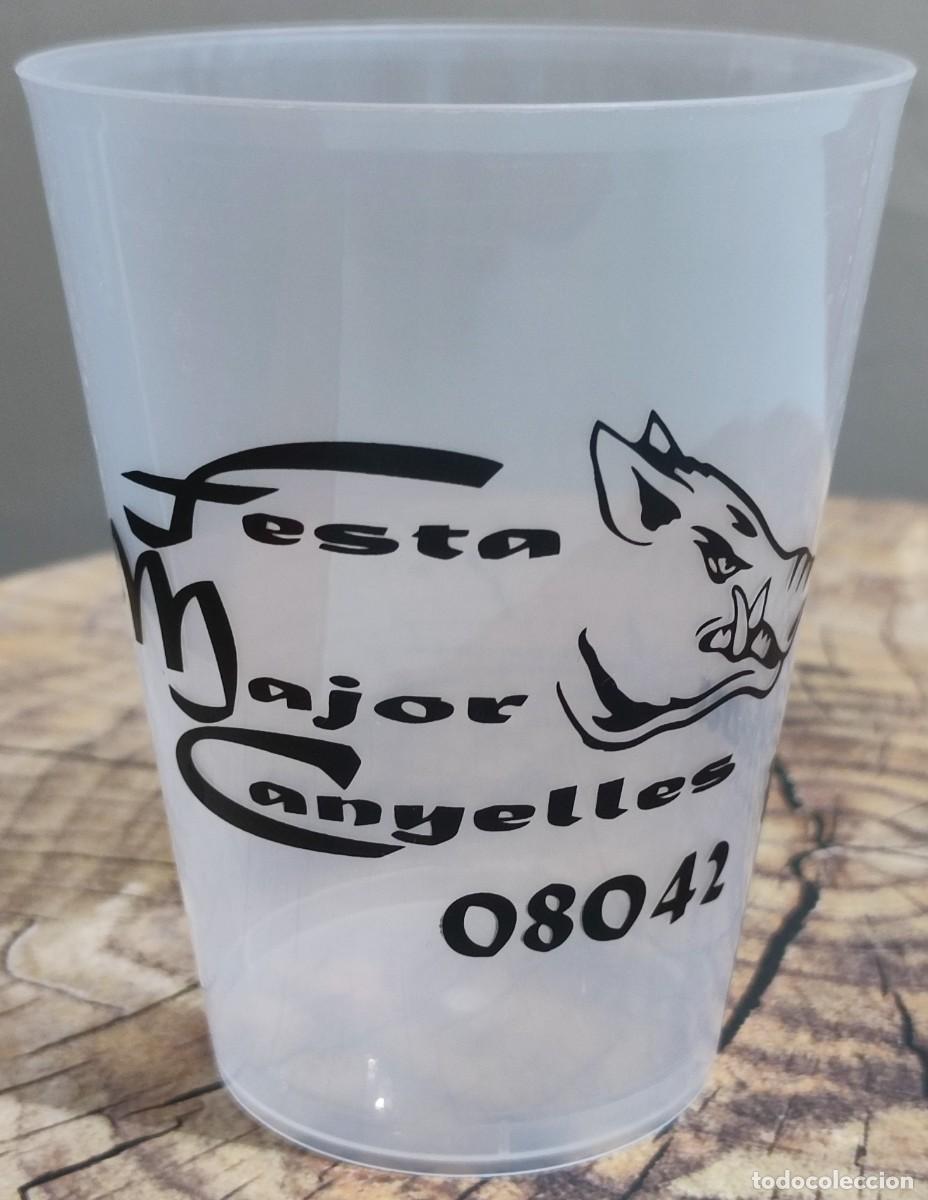 Coleccionismo: VASO DE PL&Aacute;STICO FESTA MAJOR BARRIO CANYELLES (BARCELONA) &middot; Mahou Sin - PESO: 20 GRAMOS &middot; JABAL&Iacute; -