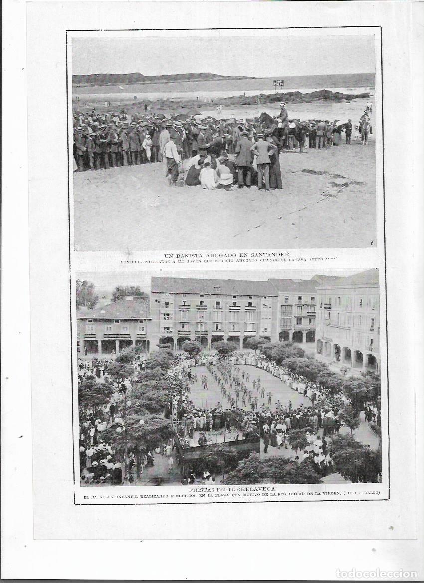 Collecting paper: A&Ntilde;O 1915 RECORTE PRENSA FIESTAS DE LA VIRGEN EN TORRELAVEGA EJERCICIOS BATALLON INFANTIL PLAZA