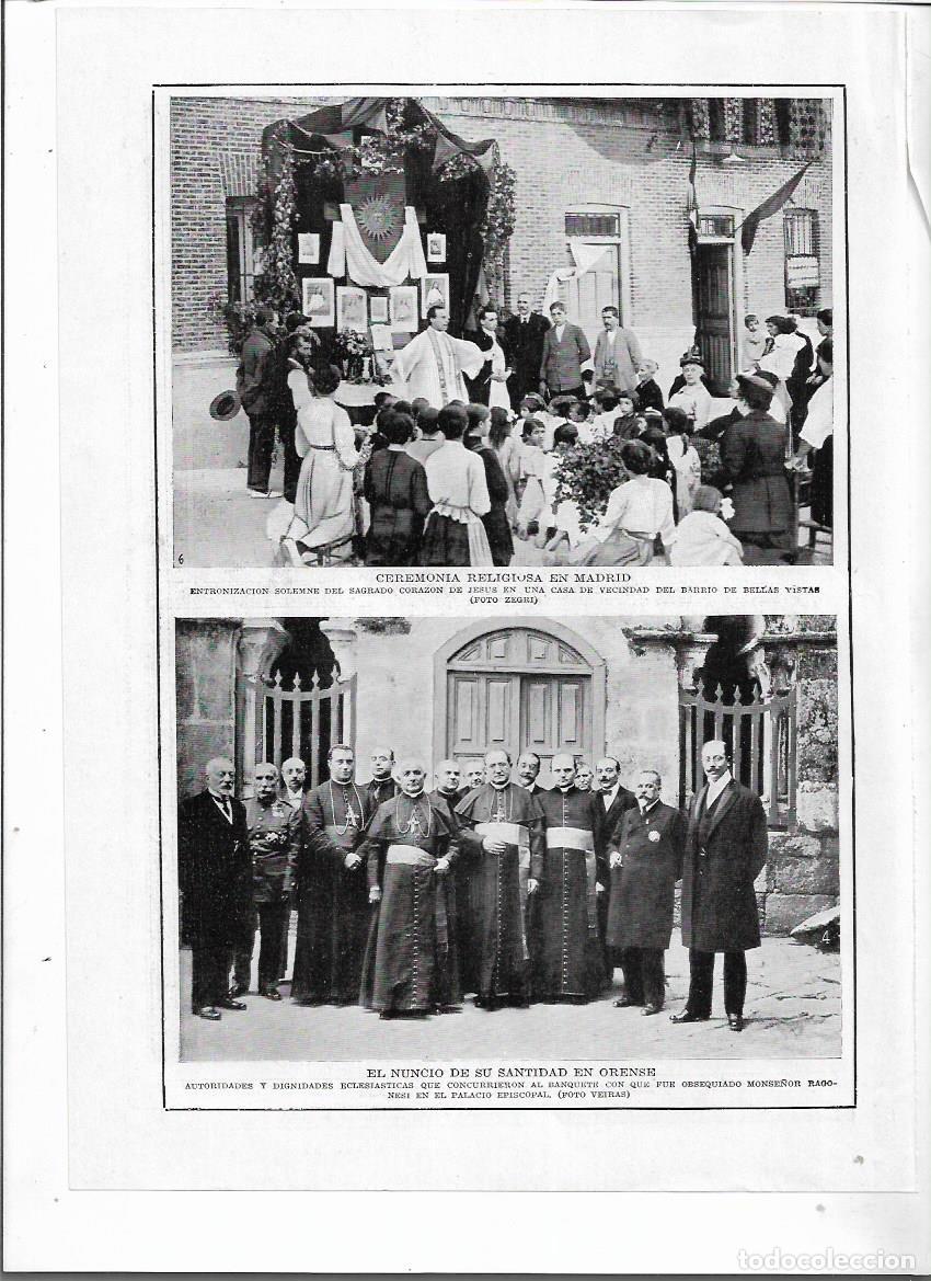 Collezionismo: A&Ntilde;O 1915 RECORTE PRENSA MADRID ENTRONIZACION DEL SAGRADO CORAZON DE JESUS BARRIO BELLAS VISTAS