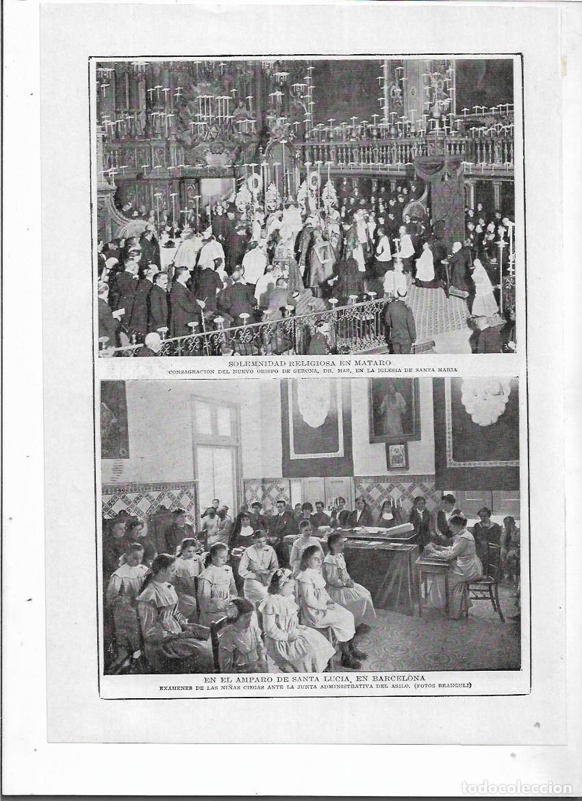 Collezionismo: A&Ntilde;O 1915 RECORTE PRENSA MATARO CONSAGRACION DEL NUEVO OBISPO DE GIRONA DR MAS IGLESIA SANTA MARIA