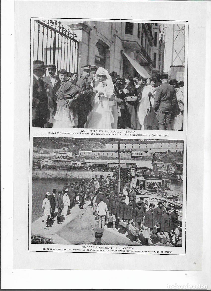 Collecting paper: A&Ntilde;O 1915 RECORTE PRENSA LEON FIESTA DE LA FLOR CUESTACION BELLAS Y DISTINGUIDAS SE&Ntilde;ORITAS