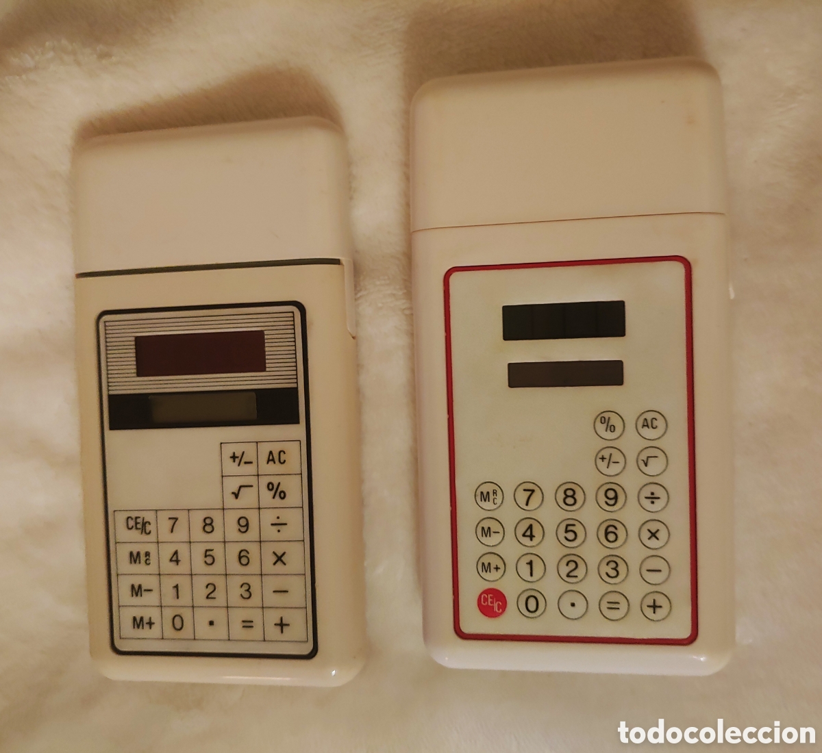 Coleccionismo: 2 antiguas calculadoras solares - Foto 1
