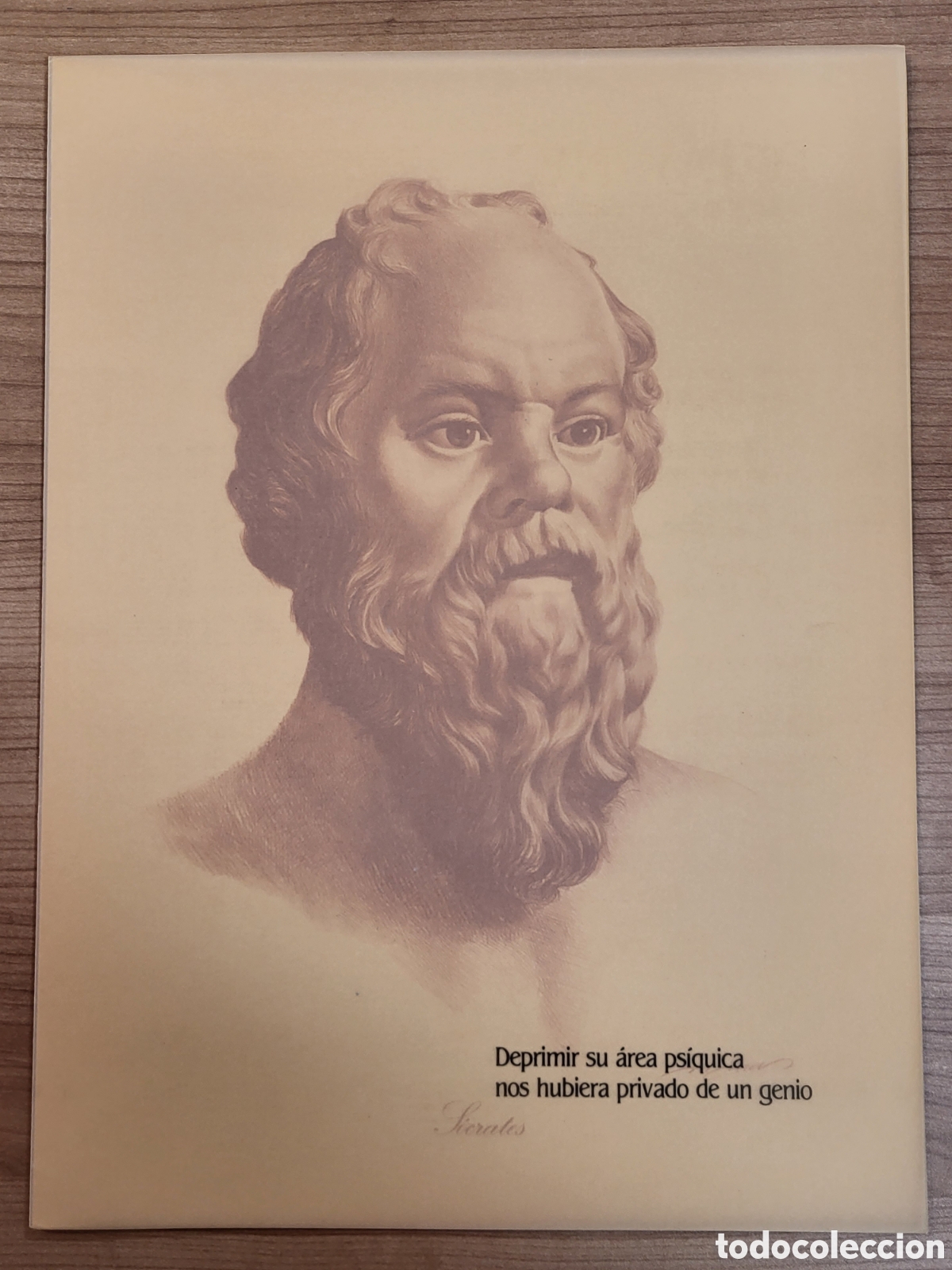 Coleccionismo: PUBLICIDAD DEPAKINE. SOCRATES, L&Aacute;MINA DE CALIDAD. 30 X 40 CM