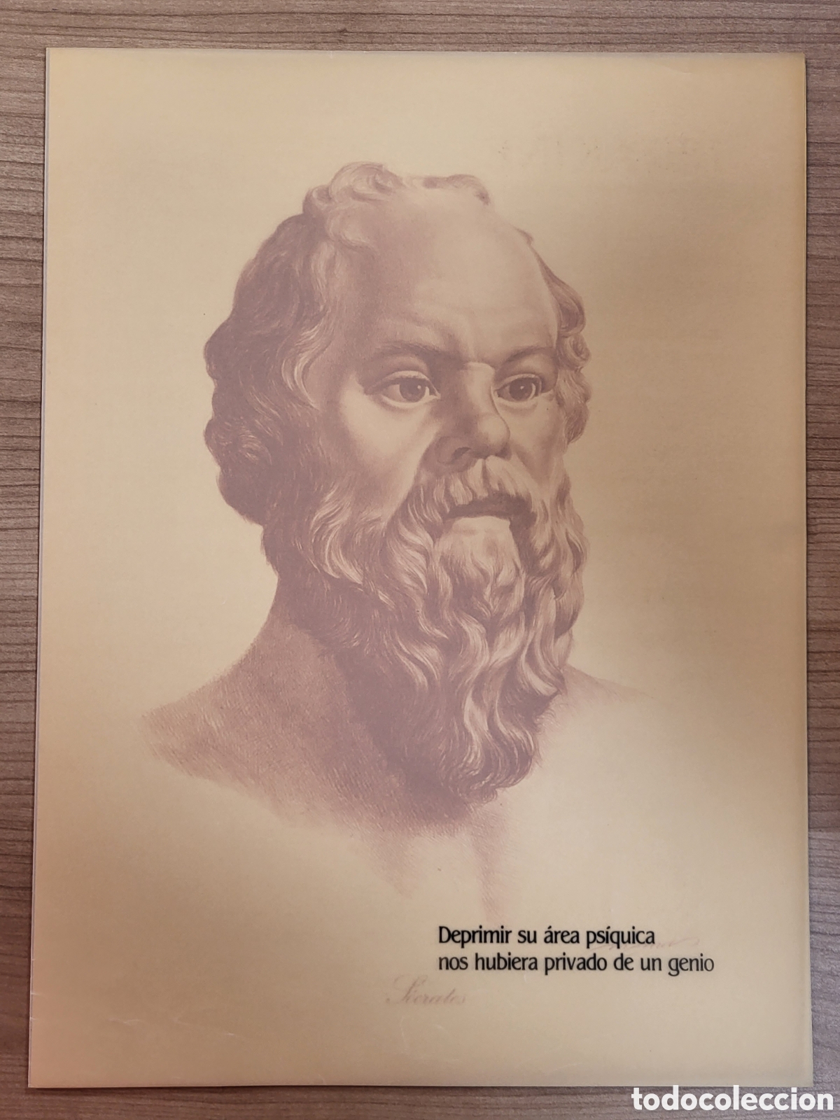 Coleccionismo: PUBLICIDAD DEPAKINE. SOCRATES, L&Aacute;MINA DE CALIDAD. 30 X 40 CM