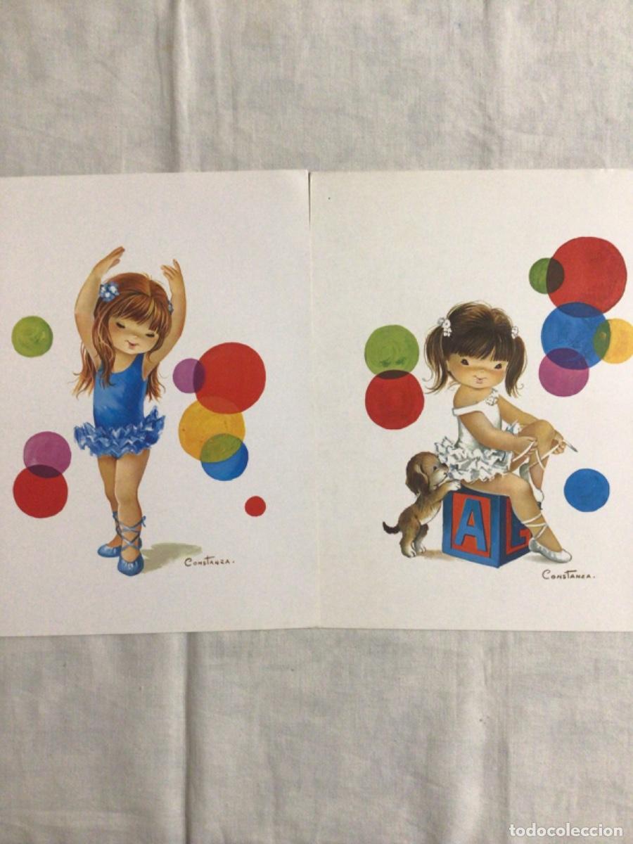 Coleccionismo: 2 l&aacute;minas dibujos ni&ntilde;os ballet de Constanza CyZ 68 / 4366 y 4367 vintage. 25 x 20 cm