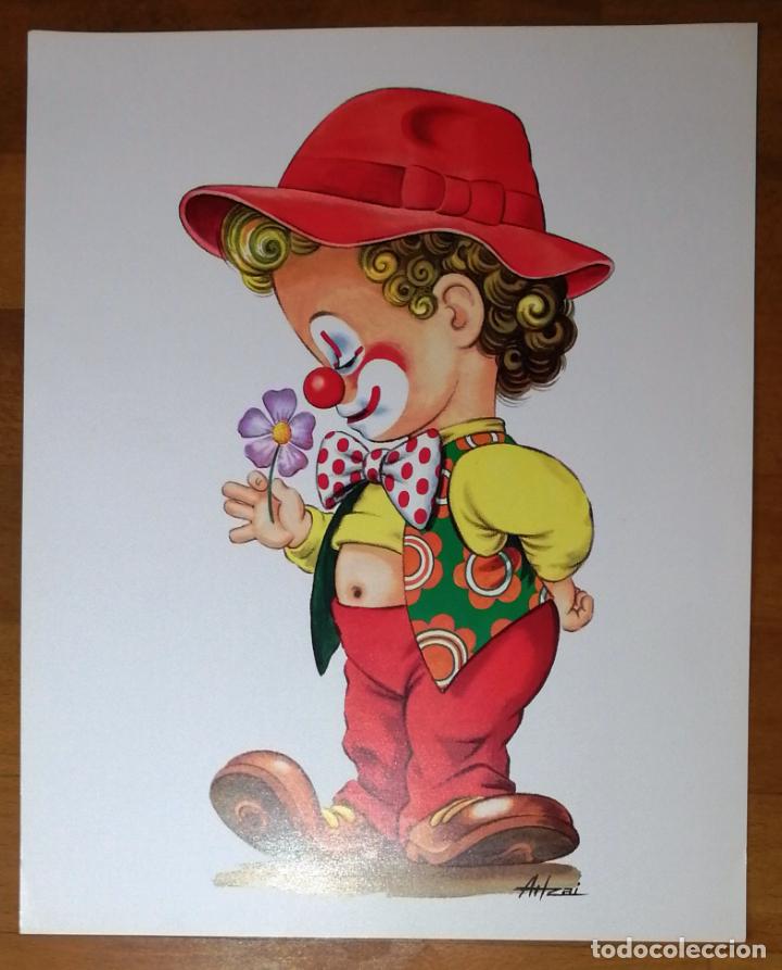 Coleccionismo: L&Aacute;MINA. REF. N-80 : Ni&ntilde;o disfraz payaso, flor... / Artzai. - L&aacute;m. y Litograf&iacute;as Navarra, 1994