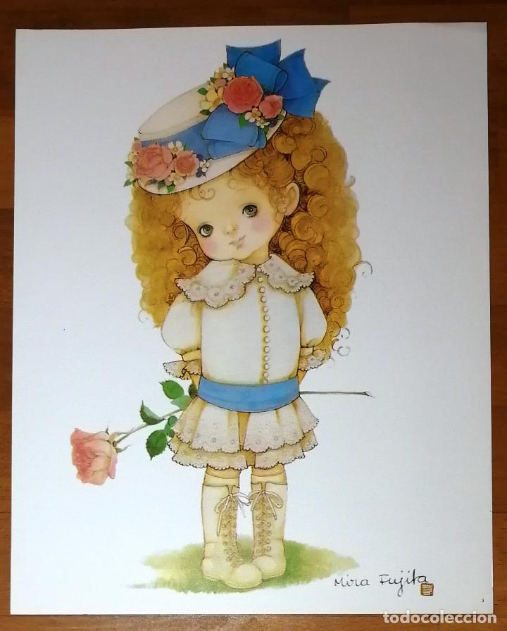 Coleccionismo: L&Aacute;MINA. N&ordm; 3 : Ni&ntilde;a, rosa, sombrero, flor, lazo... / Mira Fujita. - 1990?