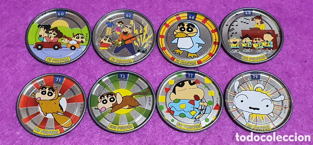 Coleccionismo: Tazos metal rappers de shinchan bollycao, n&deg;60-62-66-68-71-72-77-79