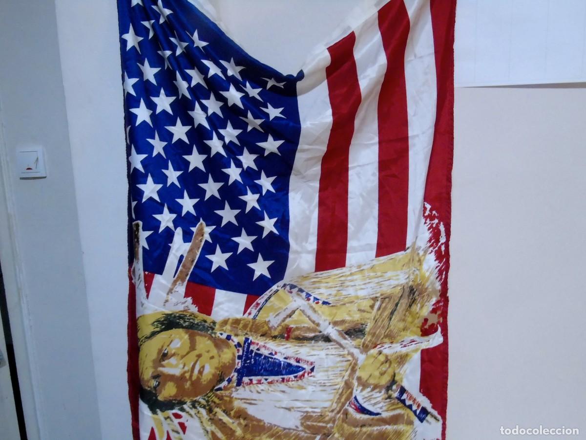 Collectionnisme: BANDERA AMERICANA CON INDIO