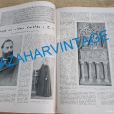 Coleccionismo: 1934, ELOGIO DEL CARDENAL CASAÑAS, PRIMER CENTENARIO DE SU NACIMIENTO, 2 HOJAS PUBLICACION. Lote 379324154