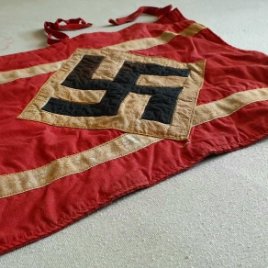 ORIGINAL Antiguo BANDERA estandarte nazi, organización Hitlerjugend 42cm. NSDAP RARO WEHRMACHT !!!