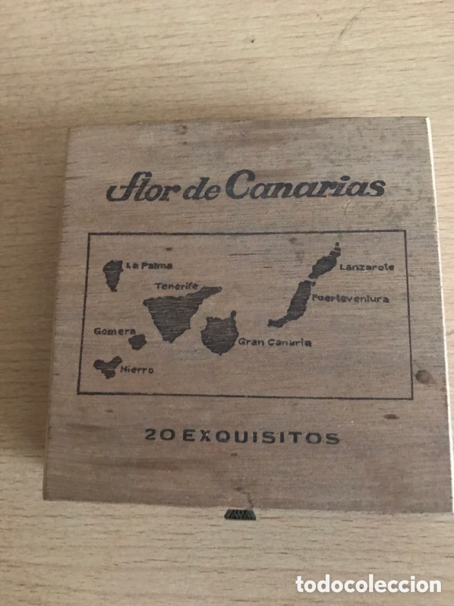 Coleccionismo: Caja puros la flor de canarias - Foto 1