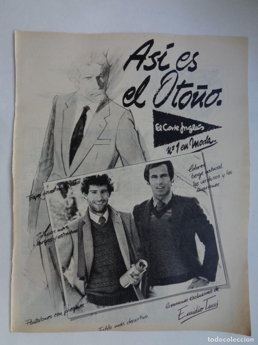 Coleccionismo: HOJA DE REVISTA CON ANUNCIO PUBLICITARIO DE EL CORTE INGLES, MODA OTO&Ntilde;O. A&Ntilde;OS 70
