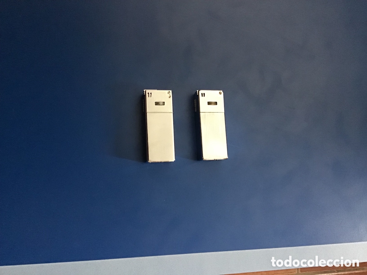 Coleccionismo: Pareja de mecheros roble - Foto 2