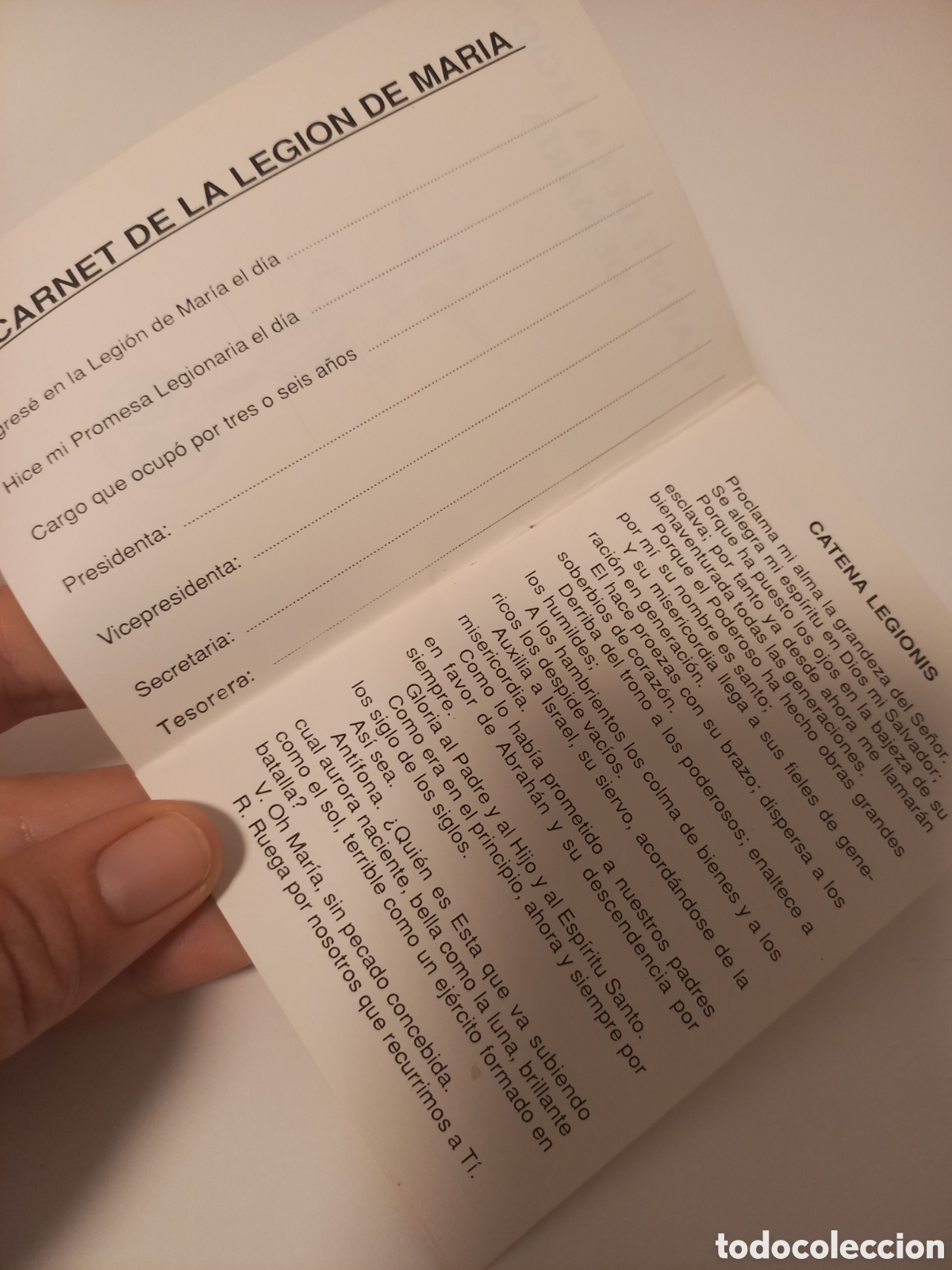 Coleccionismo: CARNET De La LEGI&Oacute;N de MARIA - Foto 2