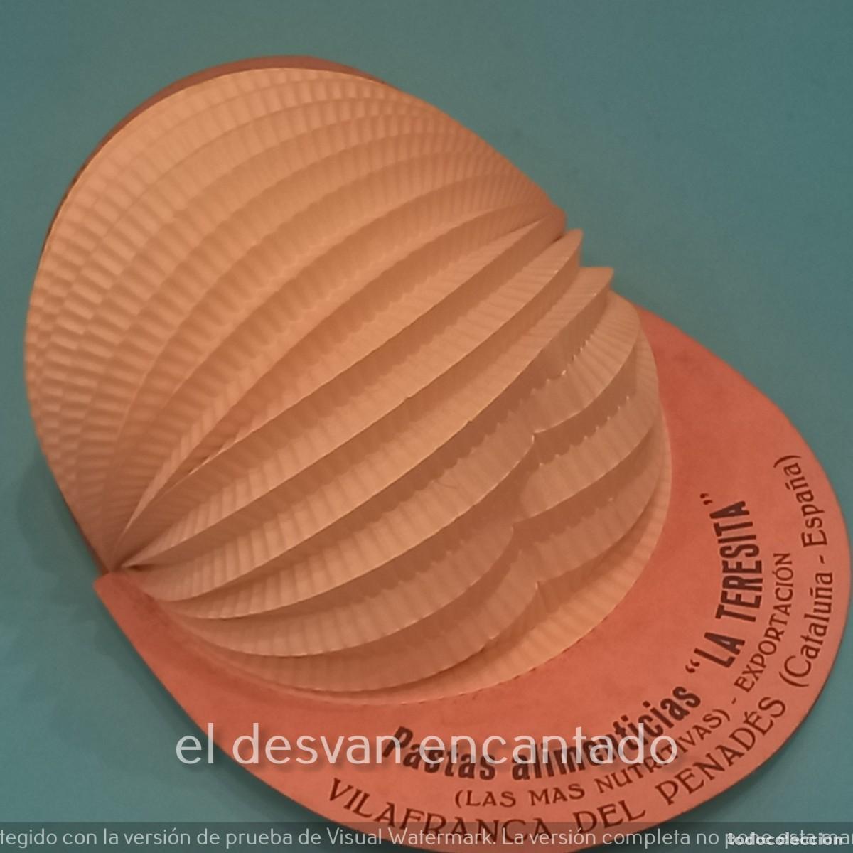 Coleccionismo: Pastas alimenticias LA TERESITA. VILAFRANCA DEL PENADES. Gorra publicitaria. H. 1920