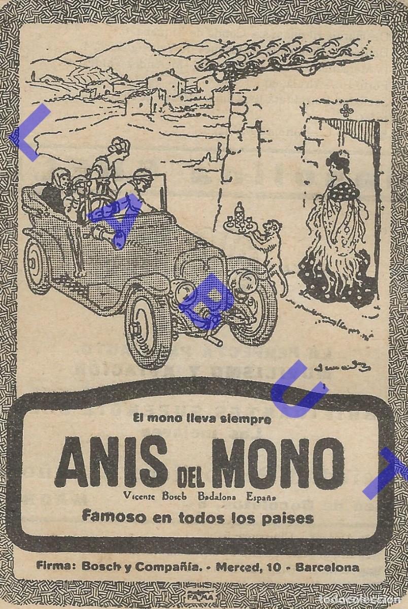 Coleccionismo: 1927 ANIS DEL MONO POR JUNCEDA 17CM PUBLICIDAD J20