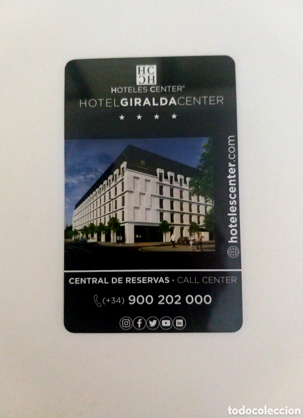 Colecionismo: LLAVE MAGN&Eacute;TICA HOTEL GIRALDA CENTER SEVILLA. HOTELES CENTER. HC HOTELES. AL-ZAGAL RESTAURANTE