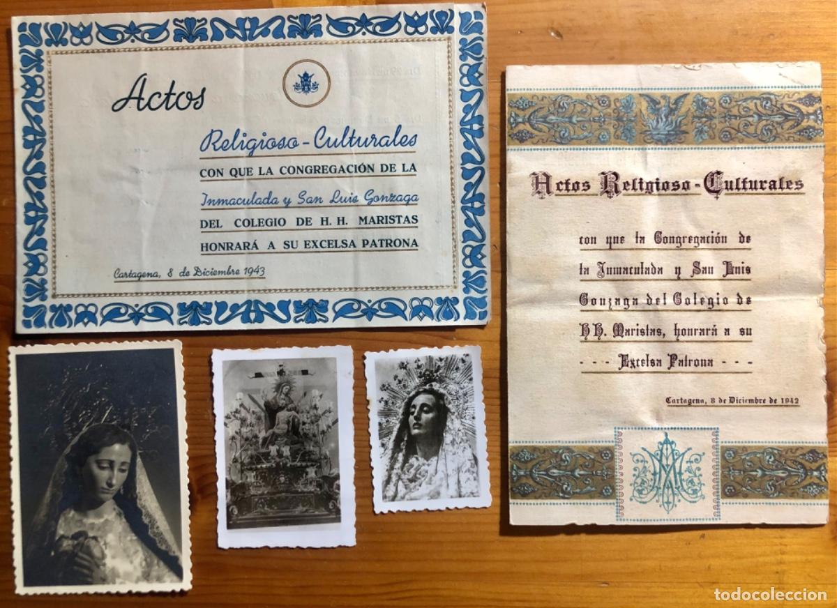 Collezionismo: CARTAGENA-MURCIA- COLEGIO HERMANOS MARISTAS- PROGRAMAS A&Ntilde;OS 1942 Y 1943