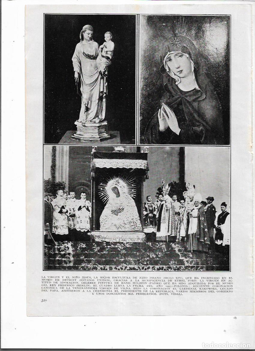 Colecionismo: A&Ntilde;O 1927 RECORTE PRENSA POLONIA CORONACION DE LA VIRGEN DE VILNA