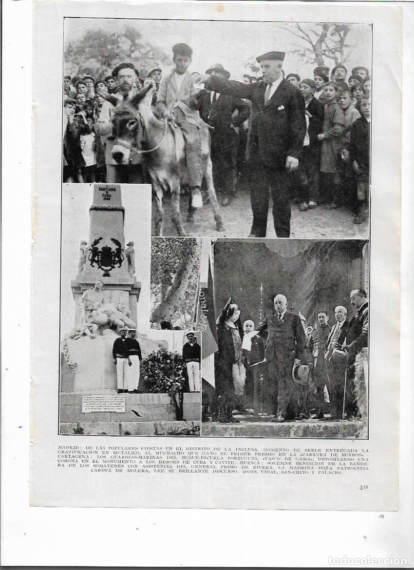 Collectionnisme: A&Ntilde;O 1927 RECORTE PRENSA MADRID FIESTAS DISTRITO DE LA INCLUSA CARRERA DE BURROS