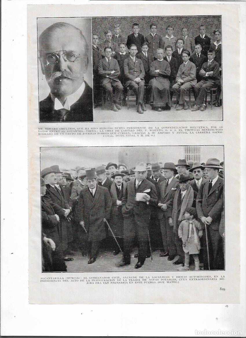 Sammelleidenschaft Papier: A&Ntilde;O 1927 RECORTE PRENSA ALCANTARILLA MURCIA INAUGURACION DE LA TRAIDA DE AGUAS POTABLES
