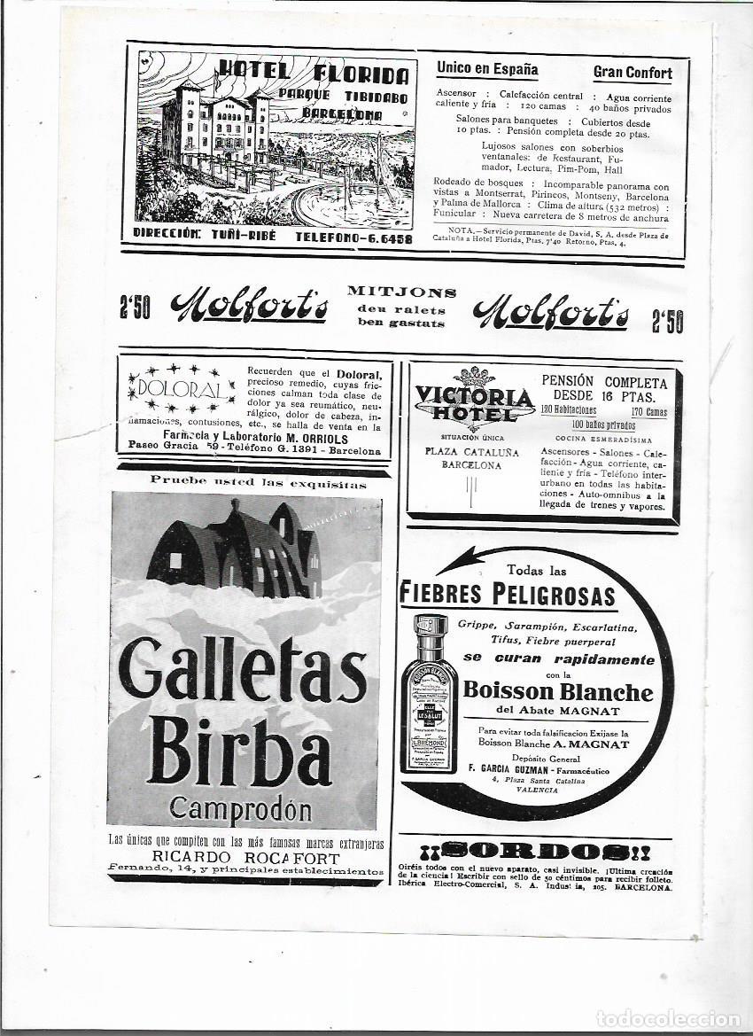 Sammelleidenschaft Papier: A&Ntilde;O 1927 RECORTE PRENSA PUBLICIDAD GALLETAS BIRBA CAMPRODON RICARDO ROCAFORT