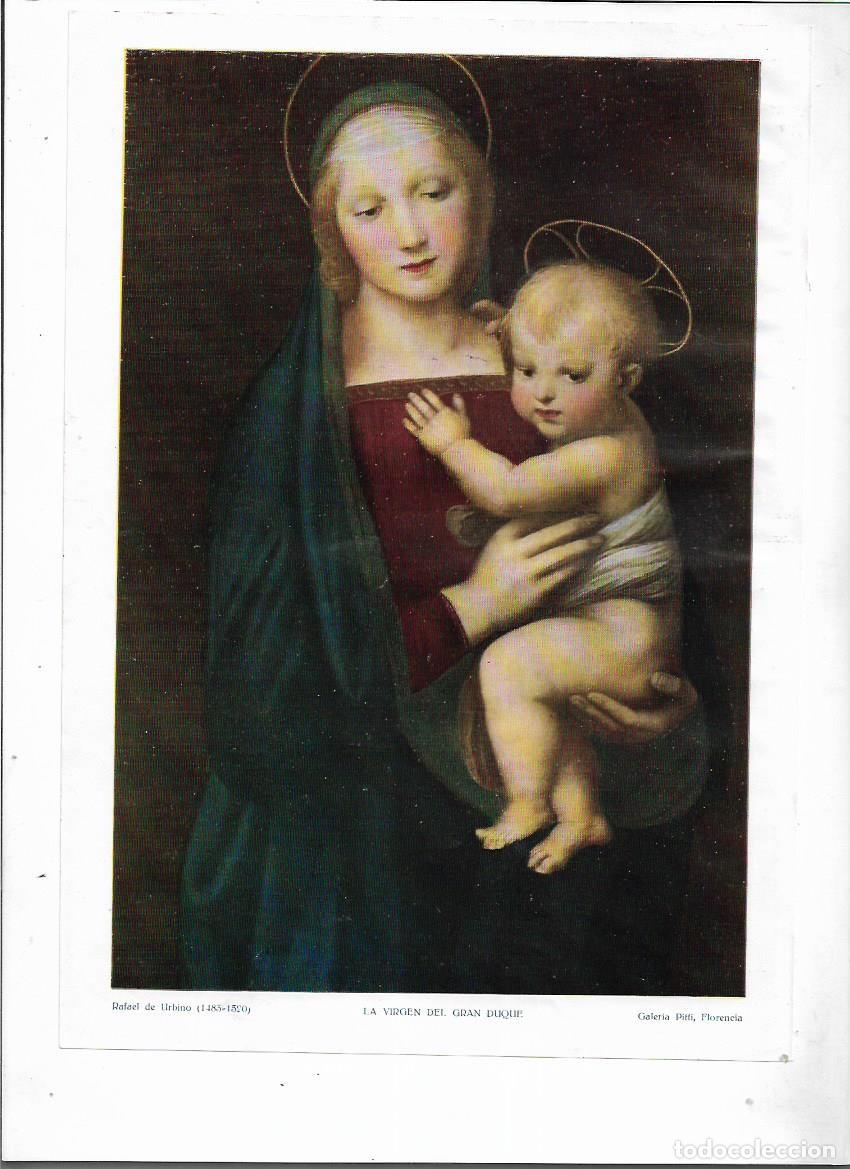 Sammelleidenschaft Papier: A&Ntilde;O 1927 RECORTE PRENSA PINTURA LA VIRGEN DEL GRAN DUQUE RAFAEL DE URBINO REPRODUCCION LAMINA